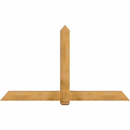 Ekena Millwork Eugene Rough Sawn Timber Gable Bracket, Western Red Cedar, 84"W x 49"H x 6"D x 6"F, 14/12 Pitch GBW084X49X0606EUG00RWR